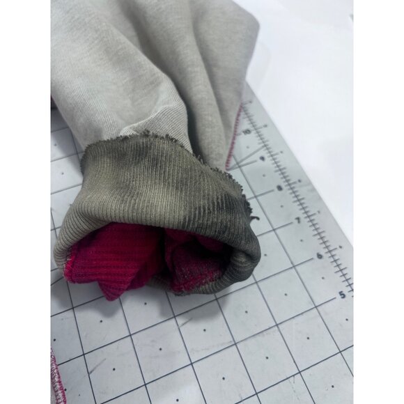 Vintage IM Sports Beige Hoodie Red Waffle Lining Men's L Chore Jacket Barn Find - Picture 3 of 12